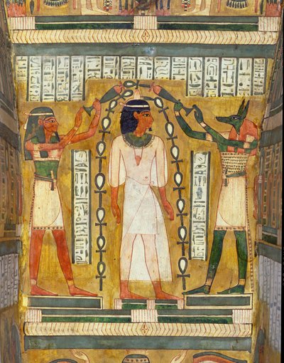 La libación de los muertos (detalle) de Egyptian 18th Dynasty